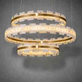 Hollis Modern Alabaster Ring Chandelier