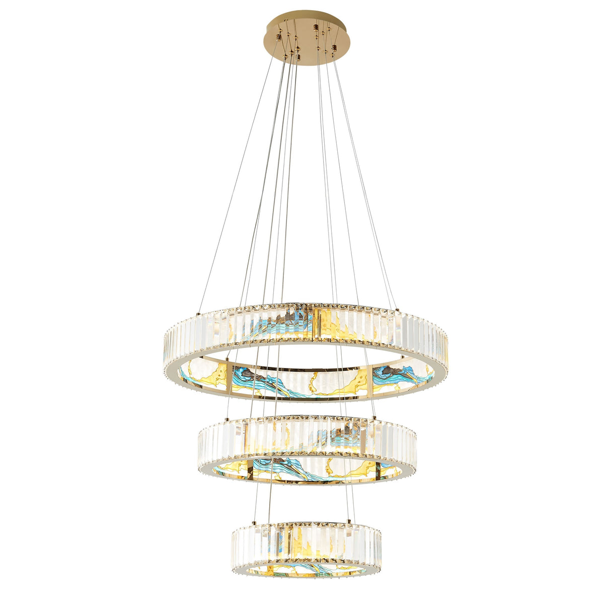 Boeseman's Colorful Chandelier - Three Tiers