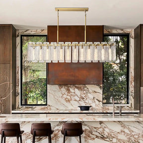 Calamette Glass Rectangular Chandelier 60" 72"