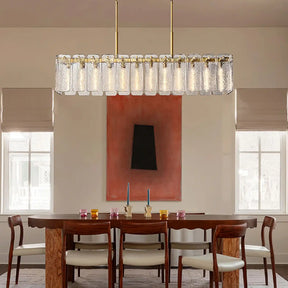Calamette Glass Rectangular Chandelier 60" 72"