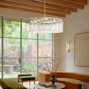 Calamette Glass Round Chandelierfor Dining Room & Living Room