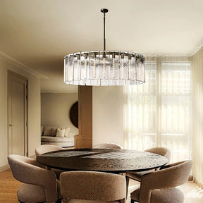 Calamette Glass Round Chandelierfor Dining Room & Living Room