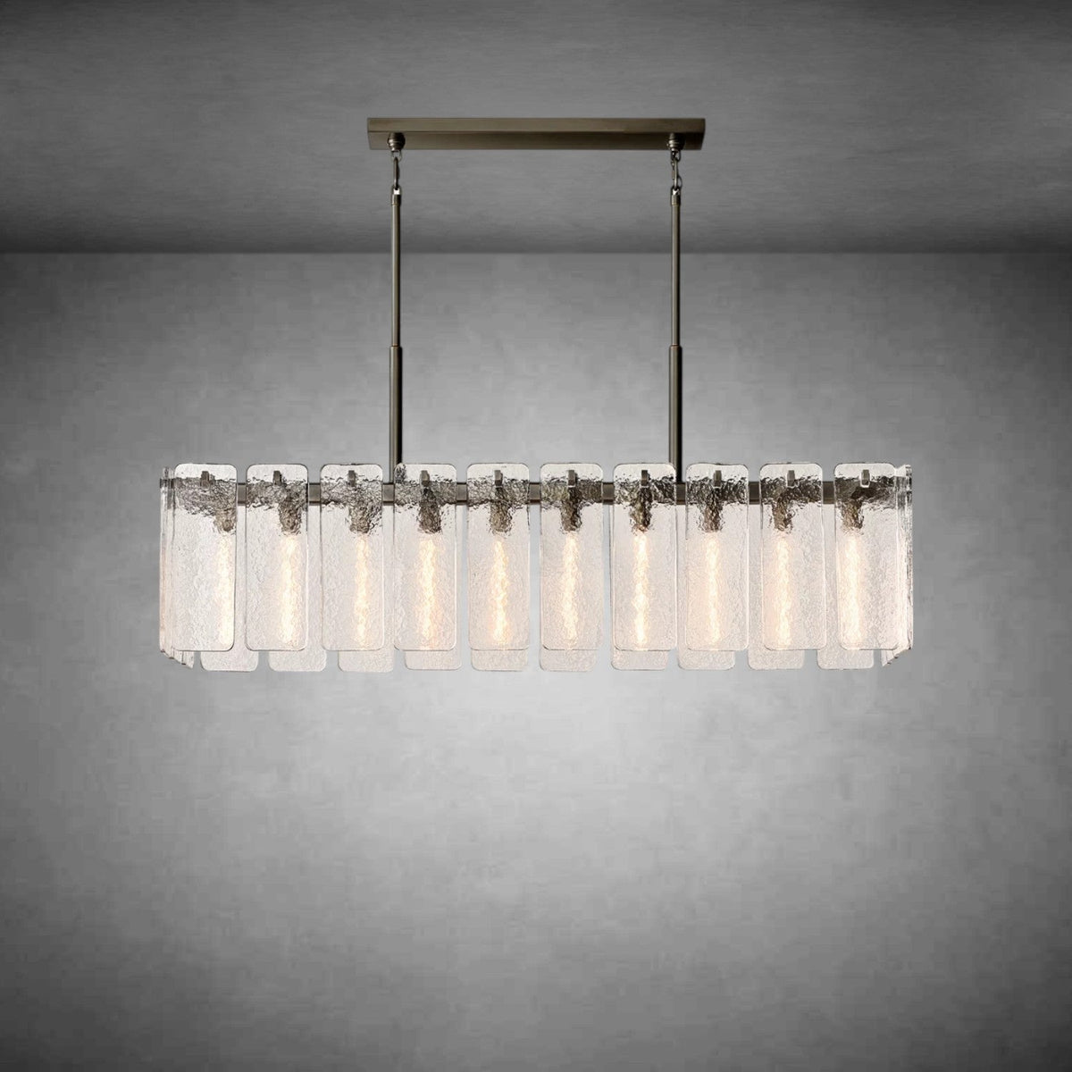 Calamette Glass Rectangular Chandelier