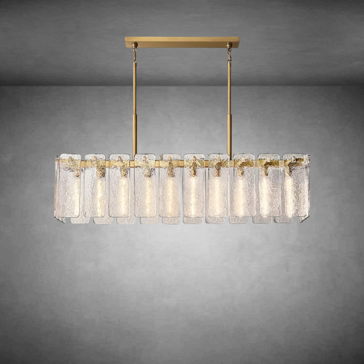 Calamette Glass Rectangular Chandelier