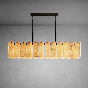 Calametto Alabaster Rectangular Chandelier