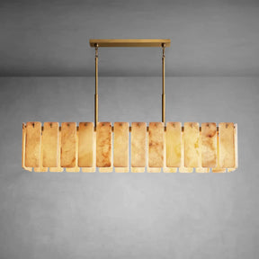 Calametto Alabaster Rectangular Chandelier