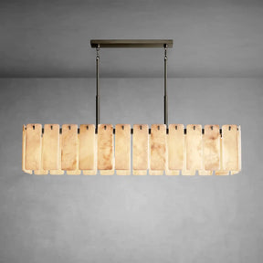 Calametto Alabaster Rectangular Chandelier
