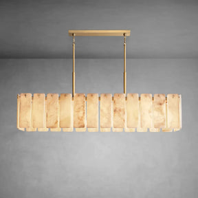 Calametto Alabaster Rectangular Chandelier