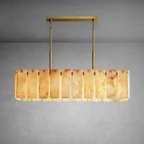 Calametto Alabaster Rectangular Chandelier
