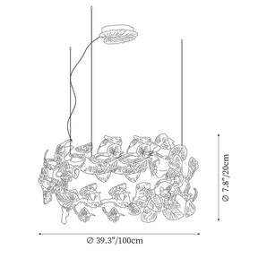 Calathea Modern Glass Chandelier