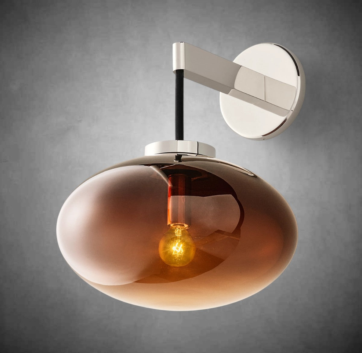 Calus Amber Glass Wall Sconce