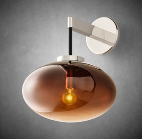 Calus Amber Glass Wall Sconce