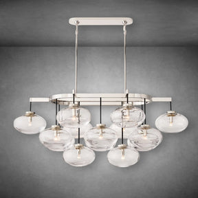 Calus Clear Glass Linear chandelier 54”