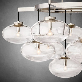 Calus Clear Glass Linear chandelier 54”