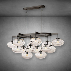 Calus Clear Glass Linear chandelier 54”