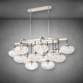 Calus Clear Glass Linear chandelier 54”