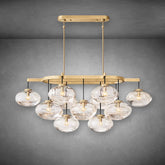 Calus Clear Glass Linear chandelier 54”