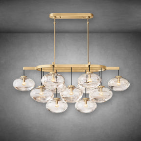 Calus Clear Glass Linear chandelier 54”