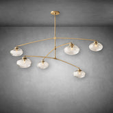 Calus Clear Glass Mobile Round Chandelier