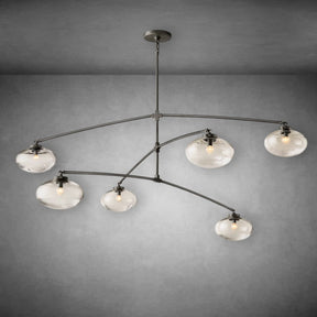 Calus Clear Glass Mobile Round Chandelier