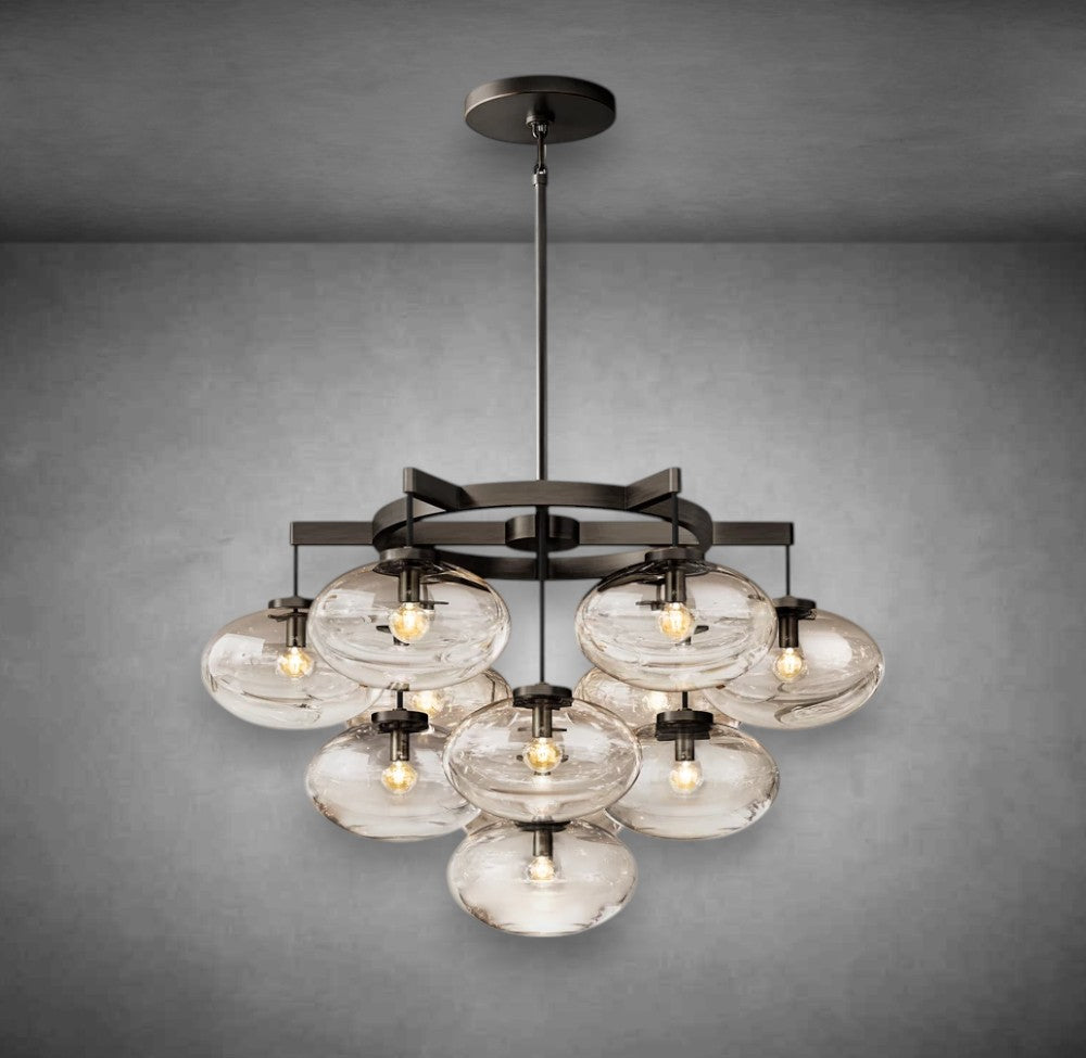 Calus Clear Glass Round Chandelier 36”