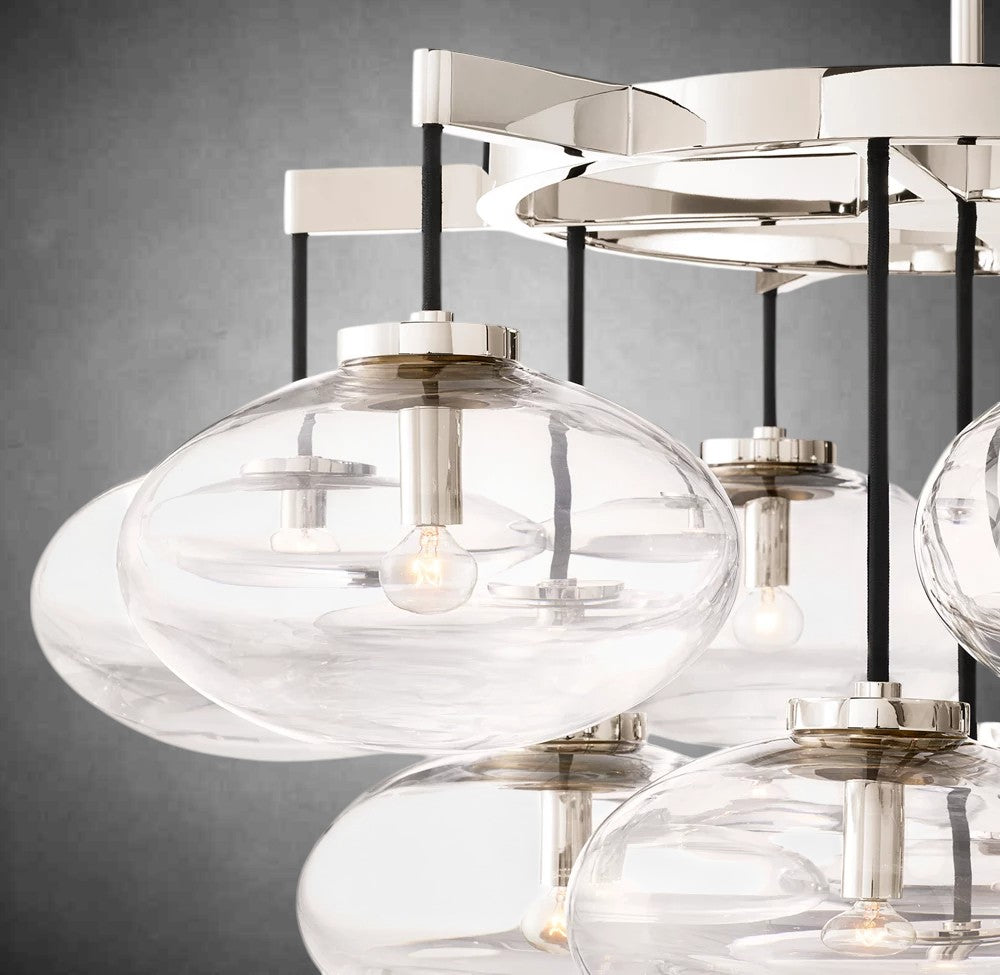 Calus Clear Glass Round Chandelier 36”