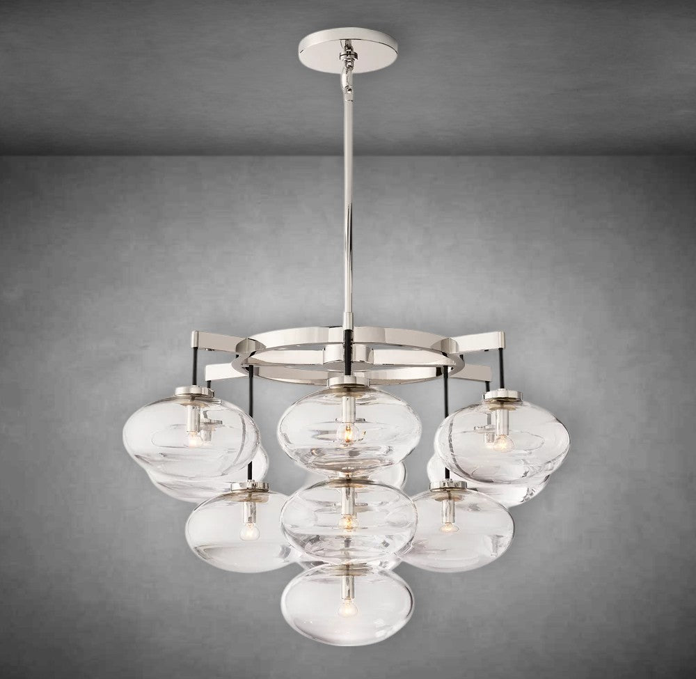 Calus Clear Glass Round Chandelier 36”