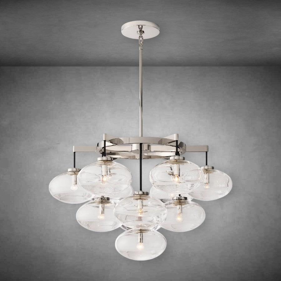 Calus Clear Glass Round Chandelier 36”