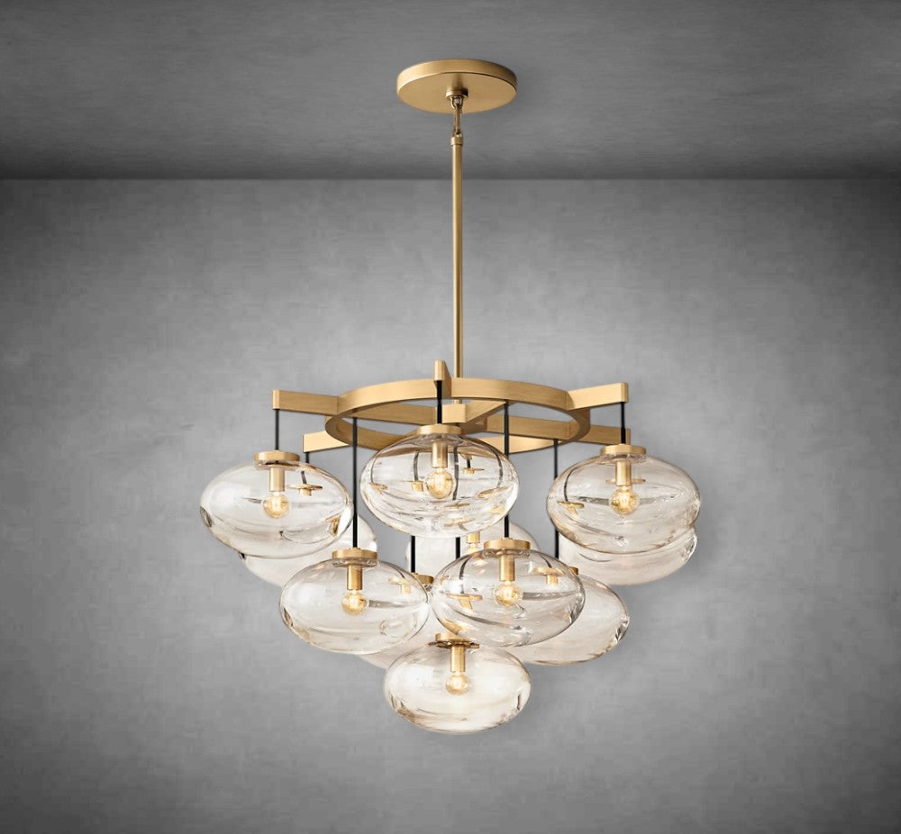 Calus Clear Glass Round Chandelier 36”