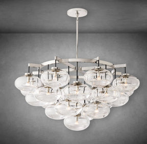 Calus Clear Glass Round Chandelier 48″
