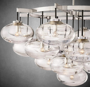 Calus Clear Glass Round Chandelier 48″