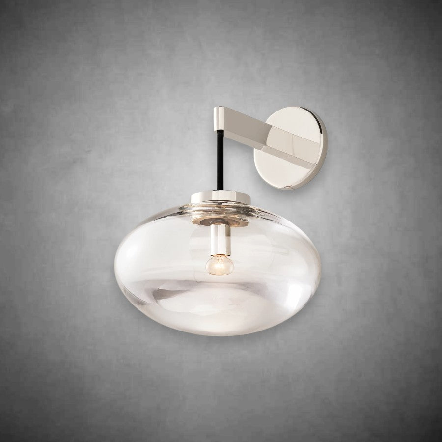 Calus Clear Glass Wall Sconce