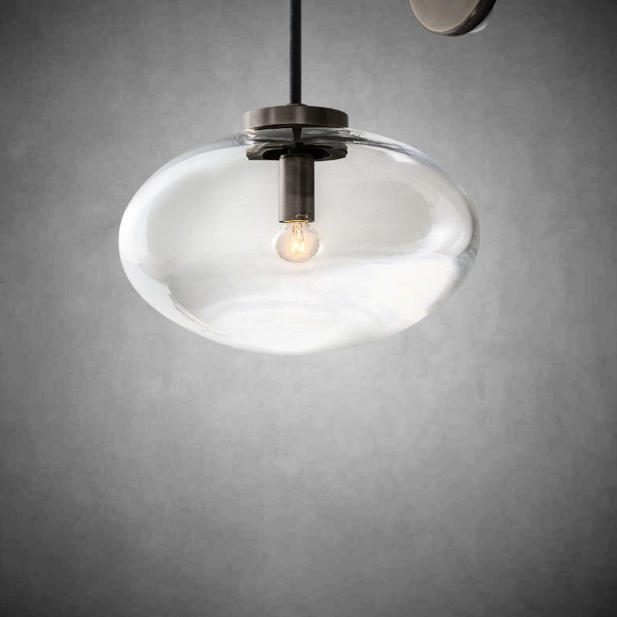 Calus Clear Glass Wall Sconce