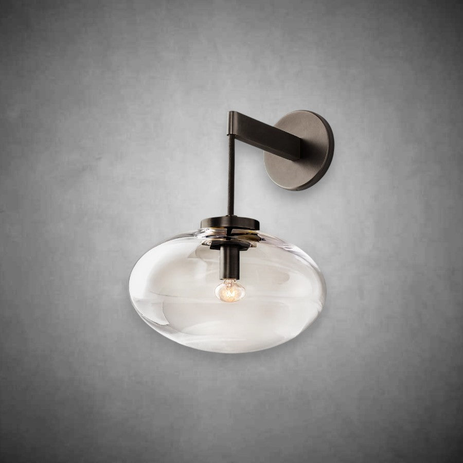 Calus Clear Glass Wall Sconce