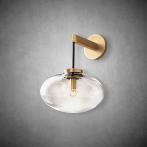 Calus Clear Glass Wall Sconce