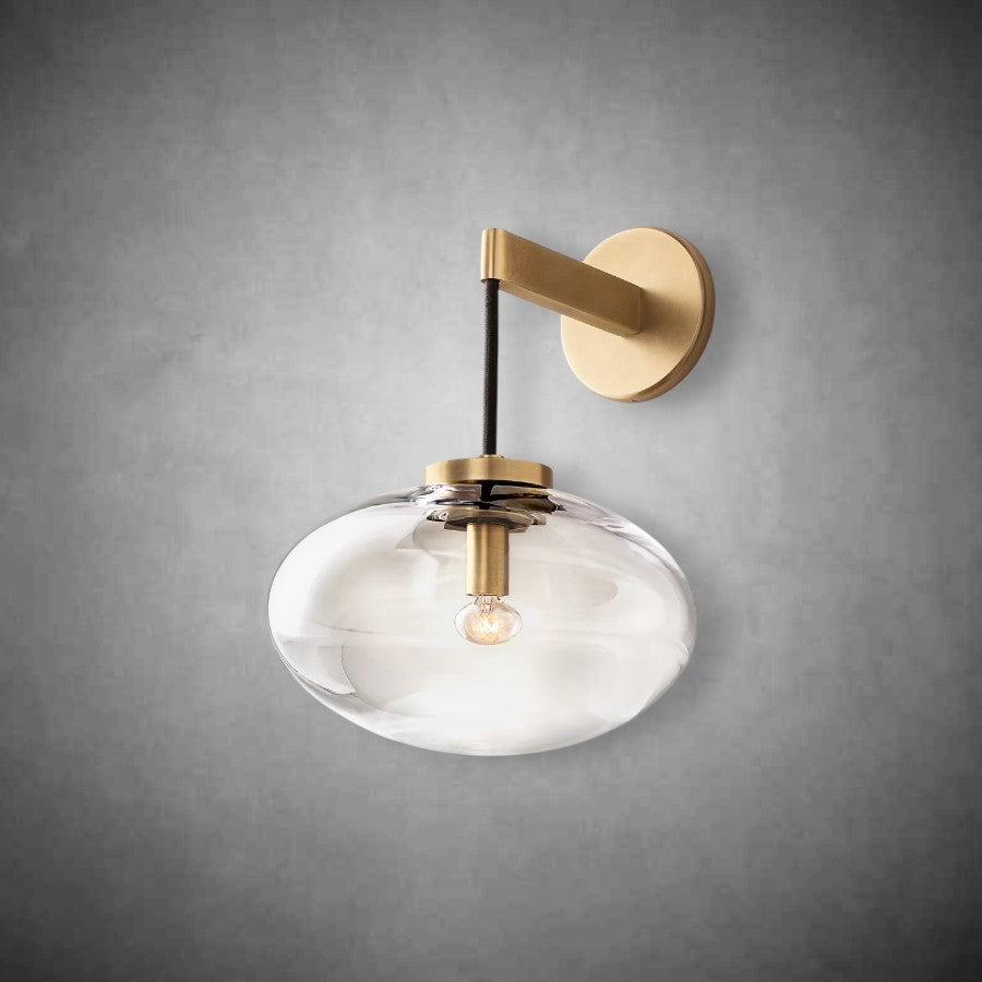 Calus Clear Glass Wall Sconce
