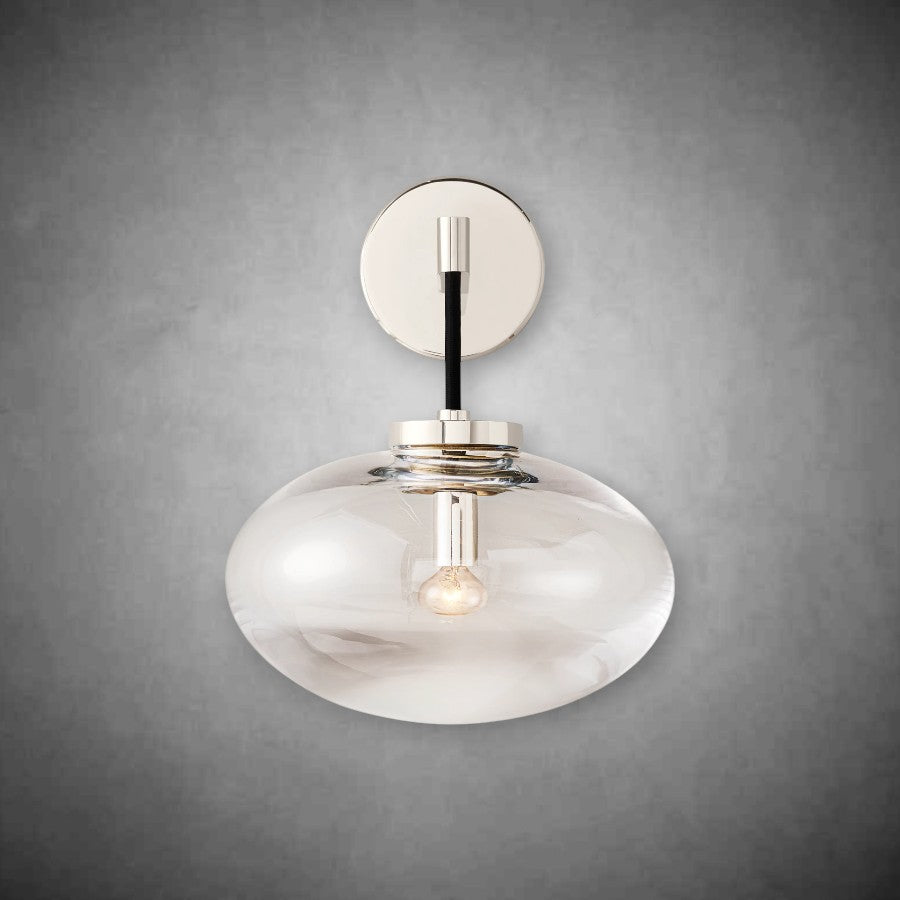 Calus Clear Glass Wall Sconce