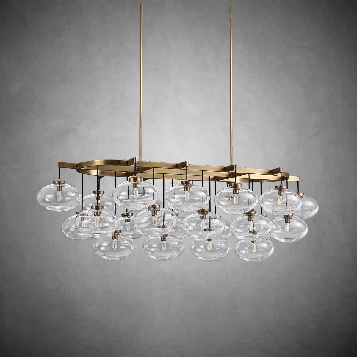 Calus Clear Linear Chandelier 72"