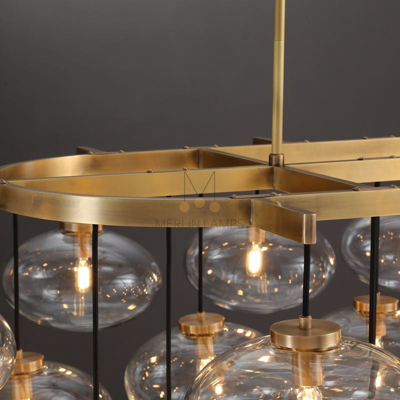 Calus Clear Linear Chandelier 72"