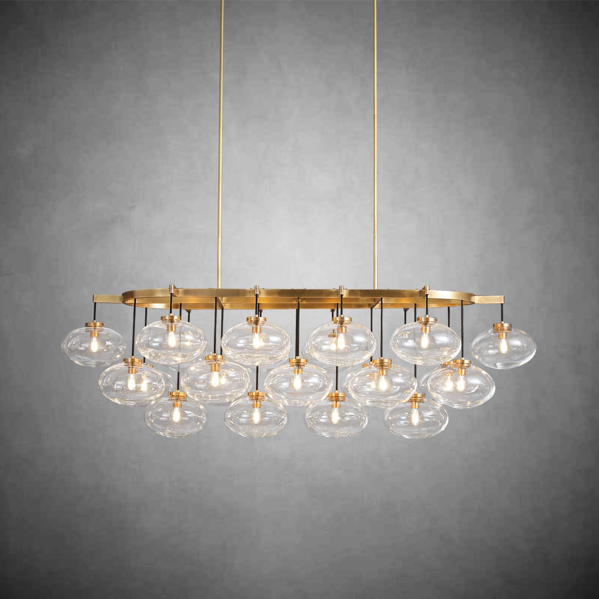 Calus Clear Linear Chandelier 72"