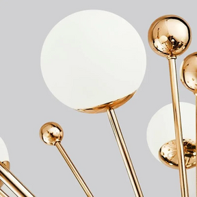 CAMILA GOLD AND WHITE CHANDELIER D 40"