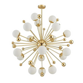 CAMILA GOLD AND WHITE CHANDELIER D 40"