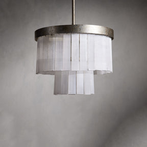 Cameron Luxury Selenite 2 Tier Round Chandelier