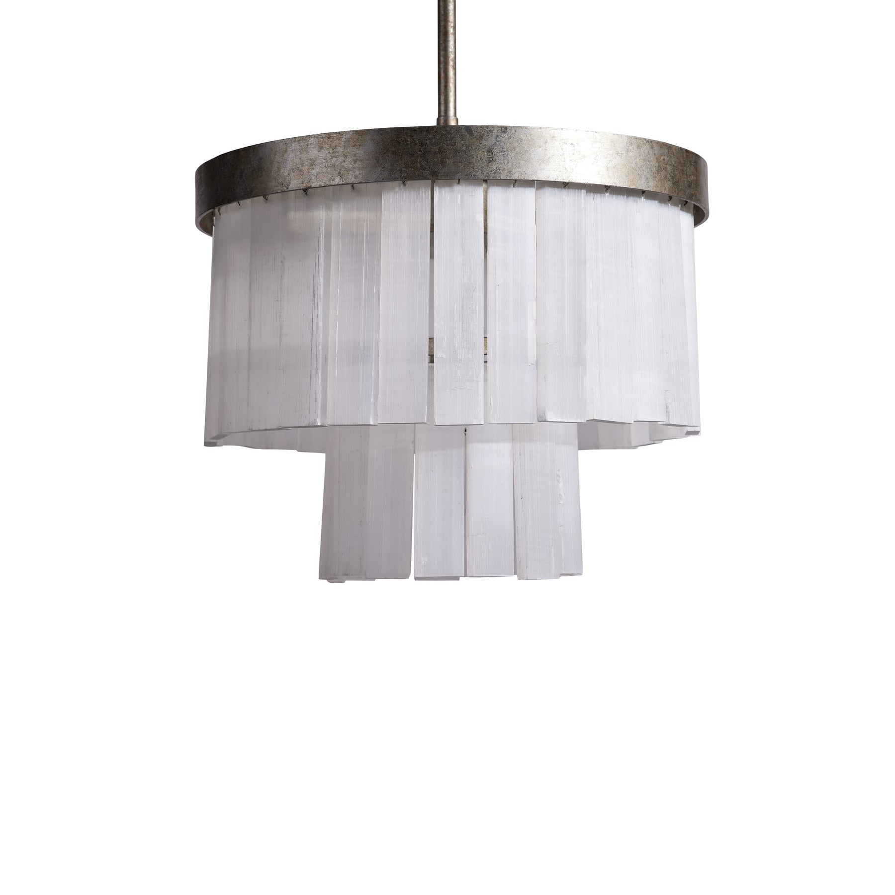 Cameron Luxury Selenite 2 Tier Round Chandelier