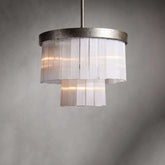 Cameron Luxury Selenite 2 Tier Round Chandelier