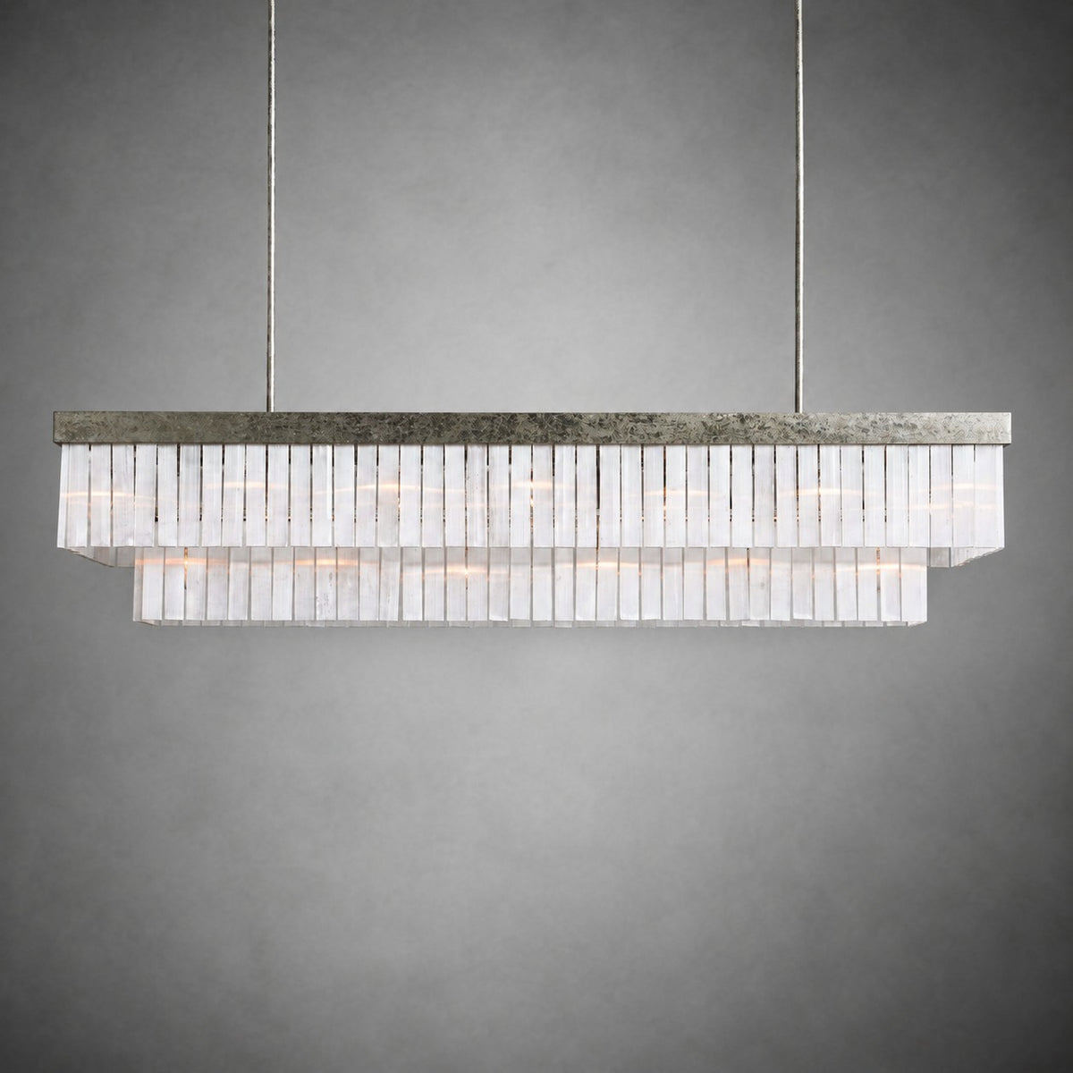 Cameron Luxury Selenite Linear Chandelier 49'' 59''