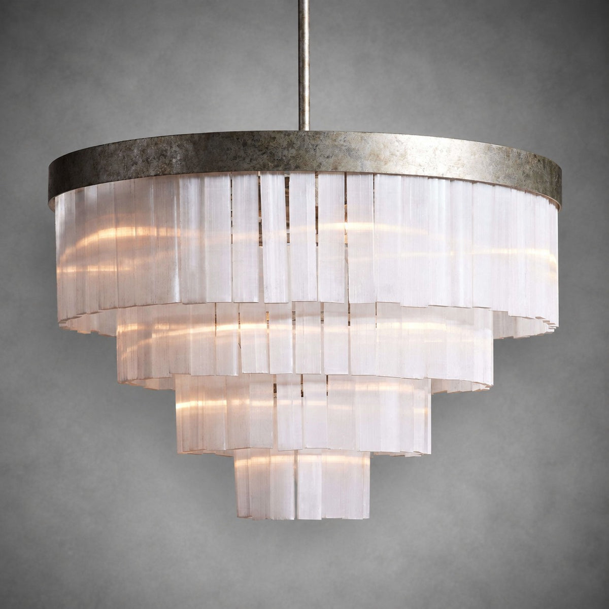 Camron Luxury 4 Tier Selenite Chandelier