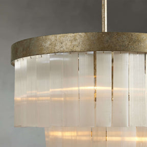 Camron Luxury Selenite 3 Tier Round Chandelier