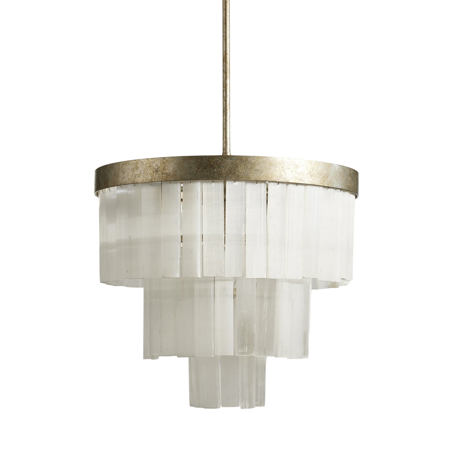 Camron Luxury Selenite 3 Tier Round Chandelier