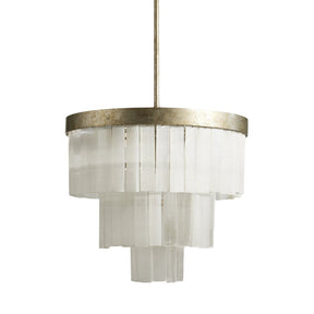 Camron Luxury Selenite 3 Tier Round Chandelier